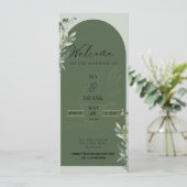 TigerNa Elegant Floral Wedding Invitation Kaart (Staand voorkant)