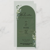 TigerNa Elegant Floral Wedding Invitation Kaart (Voorkant / Achterkant)