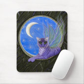 Tigerpixie Fairy Tiger Fantasy Cat Art Mousepad Muismat (Met muis)