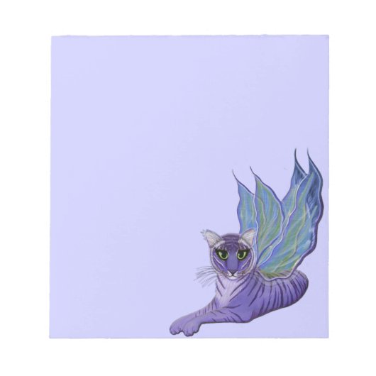 Tigerpixie Fairy Tiger Fantasy Cat Art Notitieblok (Voorkant)