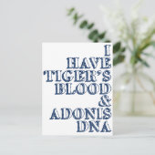 Tiger's bloed adonis dna Sheen Briefkaart (Staand voorkant)