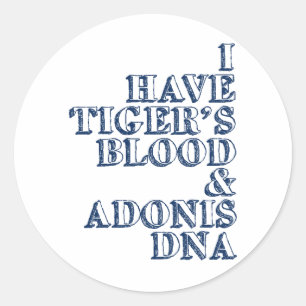 Tiger's bloed adonis dna Sheen Ronde Sticker