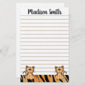 Tigers Briefpapier (Voorkant / Achterkant)