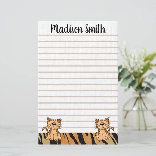 Tigers Briefpapier (Staand voorkant)