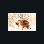Tigers Canvas Afdruk<br><div class="desc">Het glanzend canvas van Zazzle wordt gemaakt van een additief-vrij katoenpoly mengsel en heeft een speciale inkt-receptieve coating die het bedrukte oppervlak beschermt tegen kraken wanneer het wordt uitgerekt. Ons direct-droog glanscanvas is gemaakt met een sterk weef ideaal voor fotografie of fijne kunst en produceert prints die gedurende 75 jaar...</div>