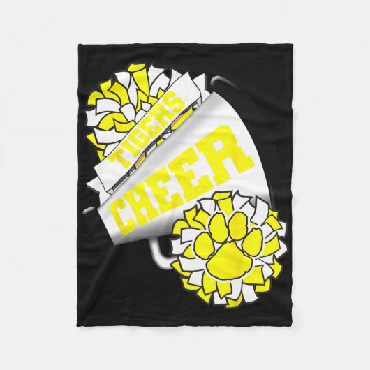 Tigers Cheerleading Ck naar school Cheer Team Spir Fleece Deken (Voorkant)
