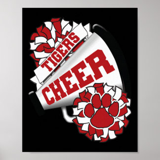 Tigers Cheerleading Ck naar school Cheer Team Spir Poster