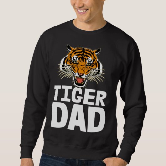 Tigers Dad Roaring Tiger Tees Men's Tiger Face (Voorkant)