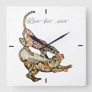 Tigers' dans Love for ever Vierkante Klok