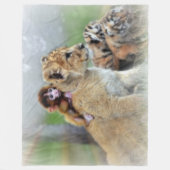 Tigers en monniksluis fleece deken (Voorkant)