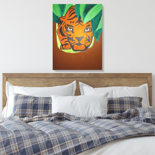 Tiger's Eye Canvas afdrukken (Insitu (Slaapkamer))