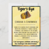 Tiger's Eye Crystal Betekenis Kaart (Voorkant)