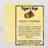 Tiger's Eye Crystal Betekenis Kaart (Voorkant / Achterkant)