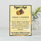 Tiger's Eye Crystal Betekenis Kaart (Staand voorkant)