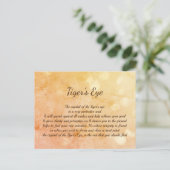 Tiger's Eye Crystal Healing Briefkaart (Staand voorkant)