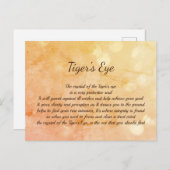 Tiger's Eye Crystal Healing Briefkaart (Voorkant / Achterkant)
