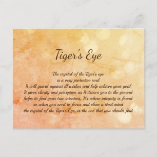 Tiger's Eye Crystal Healing Briefkaart