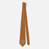 Tiger's Eye Monogrammed Groomsmen Stropdas (Voorkant)