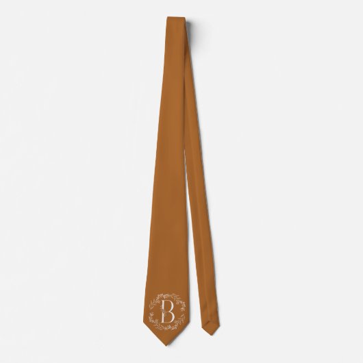 Tiger's Eye Monogrammed Groomsmen Stropdas (Voorkant)
