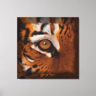 Tiger's Eye Wildlife Supporter Kunst op Canvas