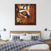 Tiger's Eye Wildlife Supporter Kunst op Canvas (Insitu (Slaapkamer))