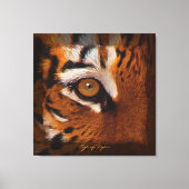 Tiger's Eye Wildlife Supporter Kunst op Canvas Afdruk (Voorkant)