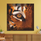Tiger's Eye Wildlife Supporter Kunst op Canvas Afdruk (Insitu (Woonkamer))