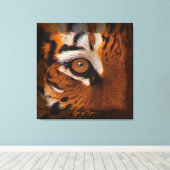 Tiger's Eye Wildlife Supporter Kunst op Canvas Afdruk (Insitu (Houten vloer))