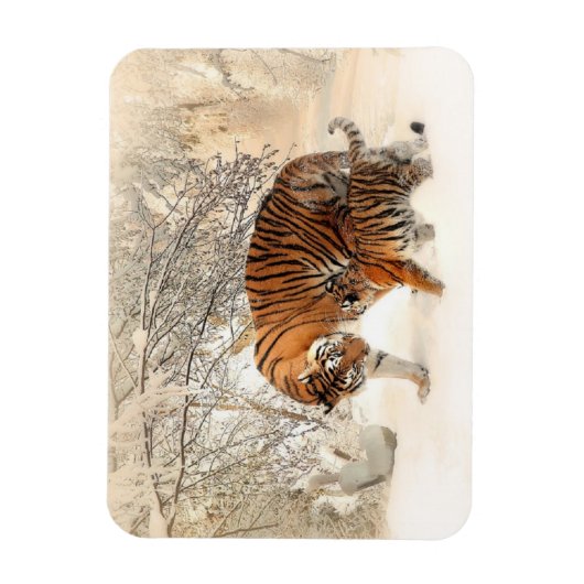 Tigers familie magneet (Verticaal)