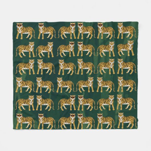 Tigers Fleece Blanket Deken (Voorkant (Horizontaal))