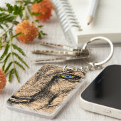 Tiger's Gaze Acryl Sleutelhanger (Voorkant Rechts)