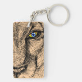 Tiger's Gaze Acryl Sleutelhanger (achterkant)