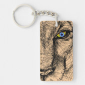 Tiger's Gaze Acryl Sleutelhanger (Voorkant)