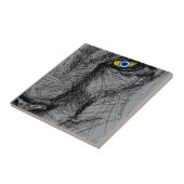 Tiger's Gaze Keramische Tegel Tegeltje (Zijkant)