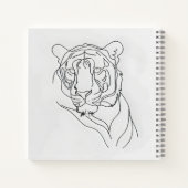 Tiger's Head Line Art Notitieboek (Achterkant)