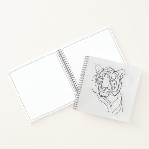 Tiger's Head Line Art Notitieboek