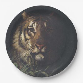 Tiger's Head (van Abott Handerson Thayer) Papieren Bordje