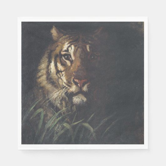 Tiger's Head (van Abott Handerson Thayer) Servet (Voorkant)