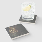 Tiger's Head (van Abott Handerson Thayer) Stenen Onderzetter (Zijkant)