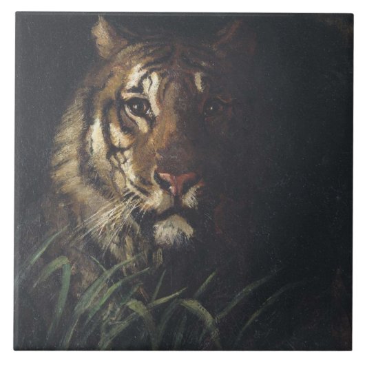 Tiger's Head (van Abott Handerson Thayer) Tegeltje (Voorkant)