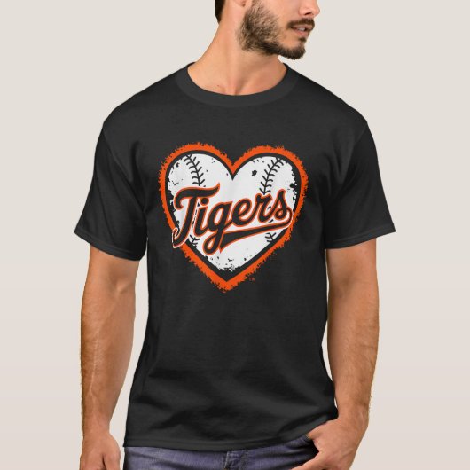 Tigers Heart Throwback Retro Styles Classi T-shirt (Voorkant)