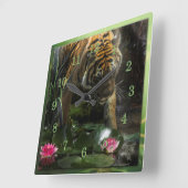 TIGERS HEBBEN VREDE Sumatra Tiger NODIG Vierkante Klok (Hoek)
