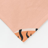 Tigers herfstbladeren:  springspatroon fleece deken (Hoek)