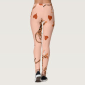 Tigers herfstbladeren:  springspatroon leggings (Achterkant)