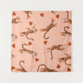 Tigers herfstbladeren: springspatroon wandkleed (Voorkant (horizontaal))