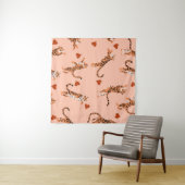 Tigers herfstbladeren: springspatroon wandkleed (In Situ (horizontaal))