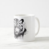 Tigers Hoofd op een koffie mok collectors set (Voorkant rechts)