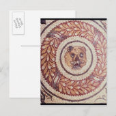 Tiger's hoofd, Romeinse mozaïek, begin 4e eeuw Briefkaart (Voorkant / Achterkant)