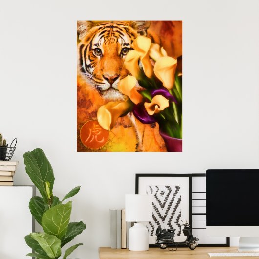 TIGERS HOUDEN VAN STROMEN POSTER (Thuiskantoor)