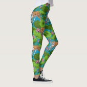 Tigers in the pink lotus pond leggings (Rechts)